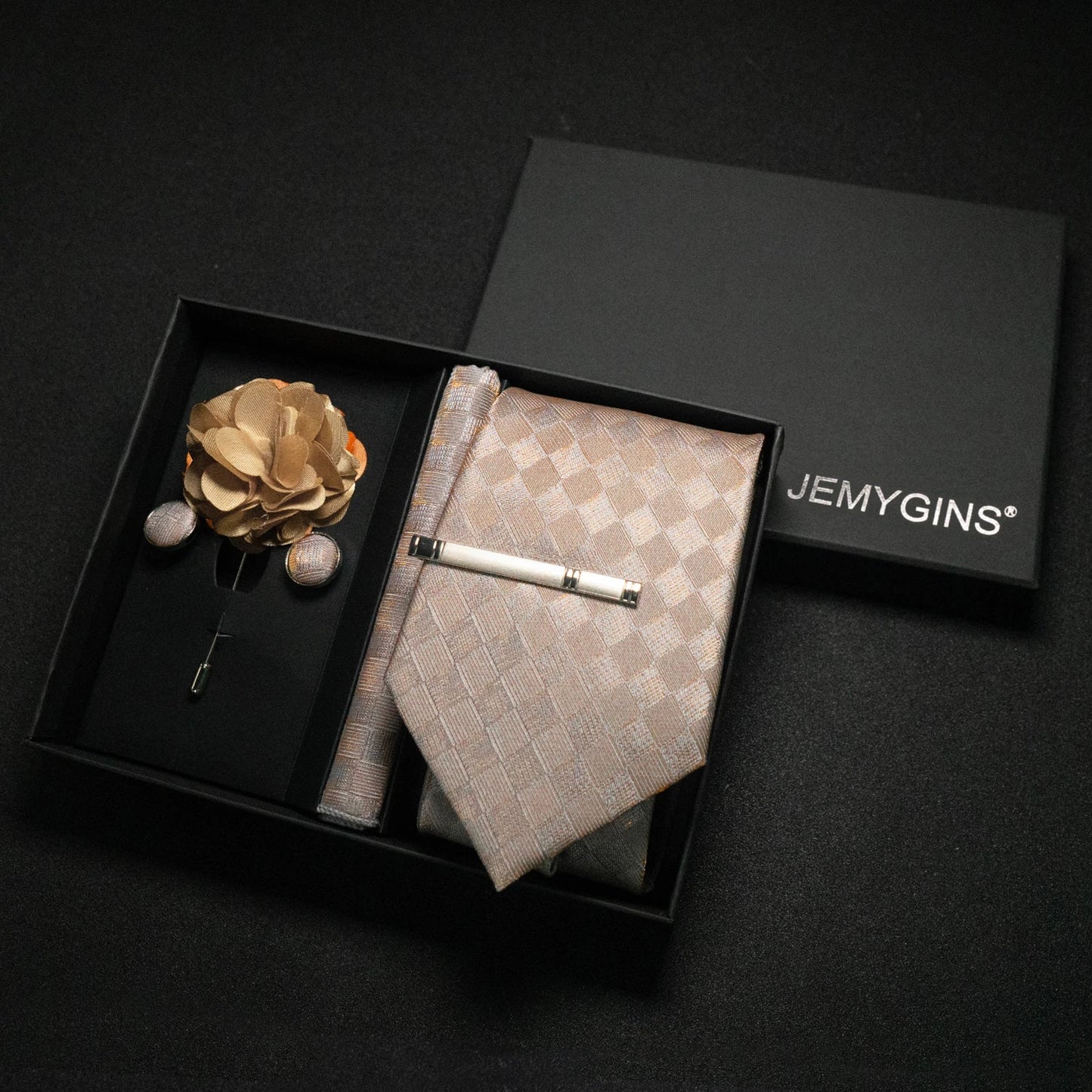 Wine Red Paisley Silk Tie Set for Men - Luxury Wedding Neck Tie with Pocket Square & Cufflinks Gift Box Accessories