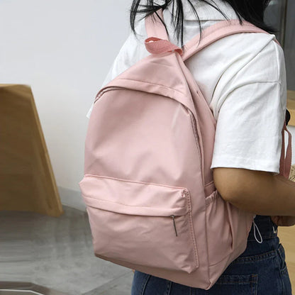 Women’s Waterproof School Backpack | Large Capacity Solid Color Daypack for Teens & Students