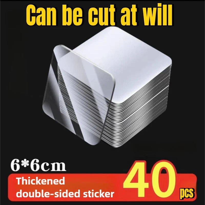 Nano Double Sided Adhesive Tape - Reusable Waterproof Transparent Wall Mount Sticker with Strong Grip