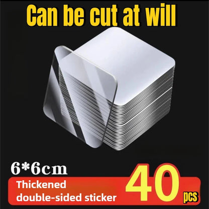Nano Double Sided Adhesive Tape - Reusable Waterproof Transparent Wall Mount Sticker with Strong Grip