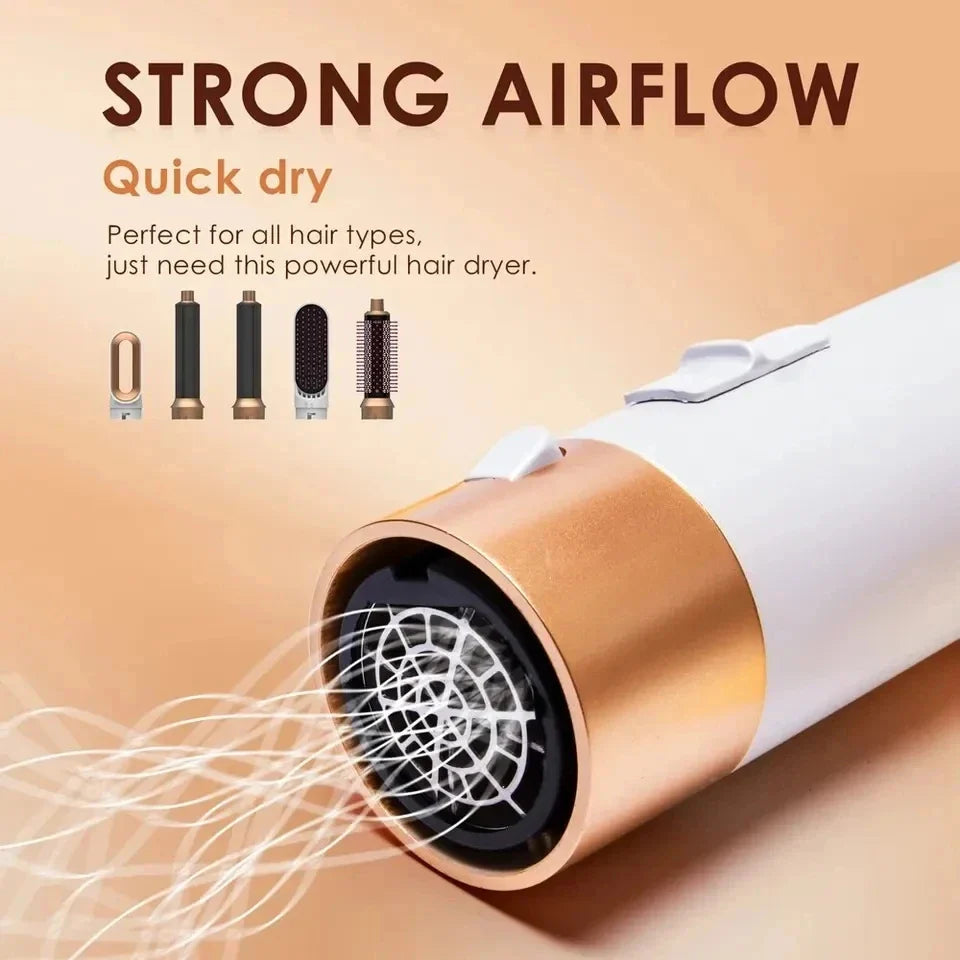 5-in-1 Hair Dryer Multi Styler – Curling Iron, Hair Straightener, Hair Brush & Dryer All-in-One Tool