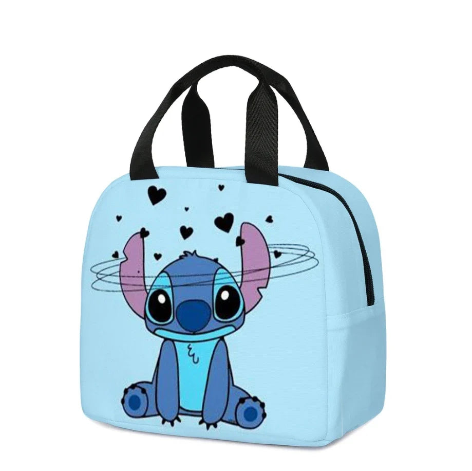 MINISO Stitch Children's Lunch Bag – Primary School Cartoon Lunch Box, Best Gift for Kids, Mochila Style
