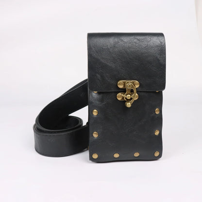 Renaissance Costume Belt Set – Leather Pouch with 3 Potion Bottles, Medieval Festival & Halloween Waist Accessories