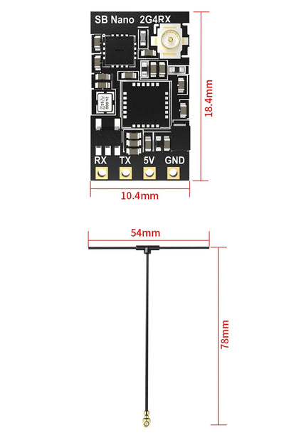 SpeedyBee Nano 2.4G ExpressLRS Receiver – ELRS Long Range FPV Drone Part for Freestyle & DIY Builds