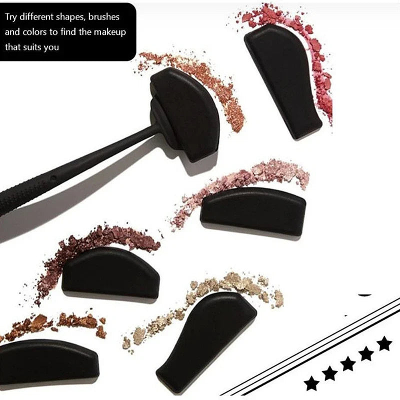 6-in-1 Silicone Eyeshadow Pads & Stencils - Eye Makeup Stamp & Applicator, Eyeliner Stencils Beauty Tools