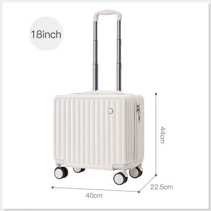 18" Cute Travel Luggage – Lightweight Airline Suitcase with Password Lock and Silent Universal Wheels