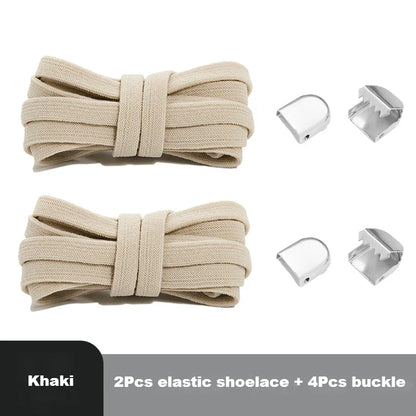 No-Tie 8MM Flat Elastic Shoelaces – Quick Sneakers Laces for Kids & Adults, Shoe Accessories