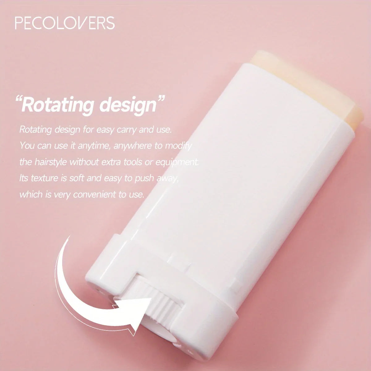 Hair Wax Stick for Flyaways & Frizz – Fruit Flavor, Portable Styling Pomade Stick