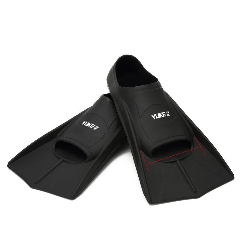Swim Training Fins — Silicone Short Snorkel & Diving Fins for Men, Women & Kids, Professional Swimming Flippers Set
