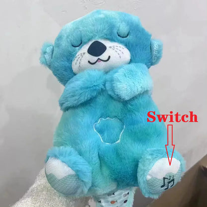 Soothing Baby Plush Bear Doll – Breathing, Musical Sleep Companion with Sound and Light for Newborns, Perfect Gift