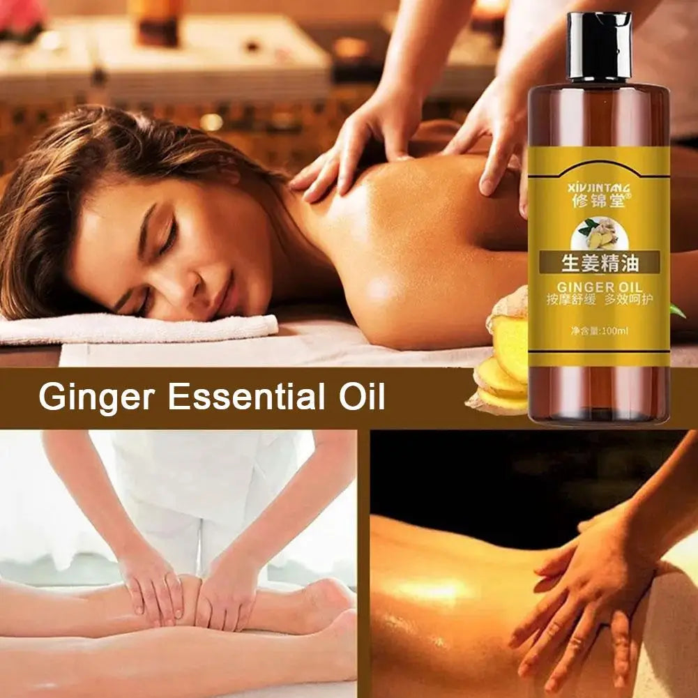Ginger Essential Oil - Pure Plant Massage Oil for Moisturizing, Hydrating & Spa Body Care