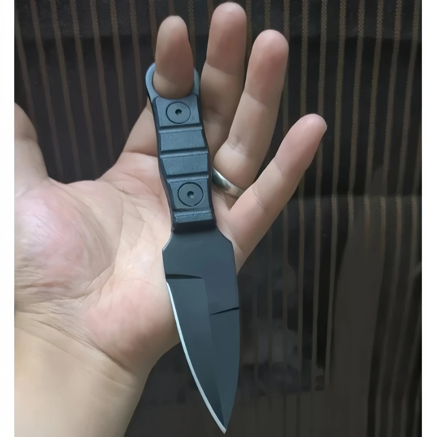 Professional D2 Steel Survival Knife - Fixed Blade EDC Camping Tool with Sheath for Outdoor Adventures