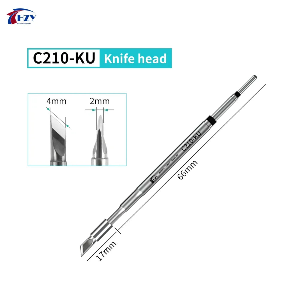 HZY C210 Series Soldering Iron Tips - Replacement Welding Heads for JBC, Sugon T26 & T3602 Stations
