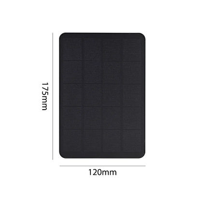 10W 5V Solar Panel with Micro USB + Type-C - Outdoor Solar Cells Charger for Security Camera/Small Home Light System - 2in1 Design