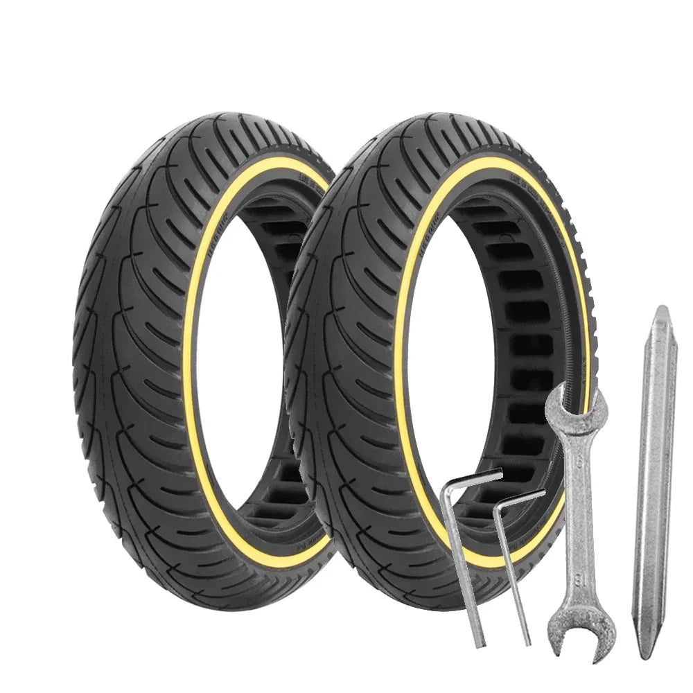 8.5 Inch Honeycomb Solid Scooter Tire - Anti-Explosion Shock Absorbing Replacement Wheel for Xiaomi M365, 1S & Pro