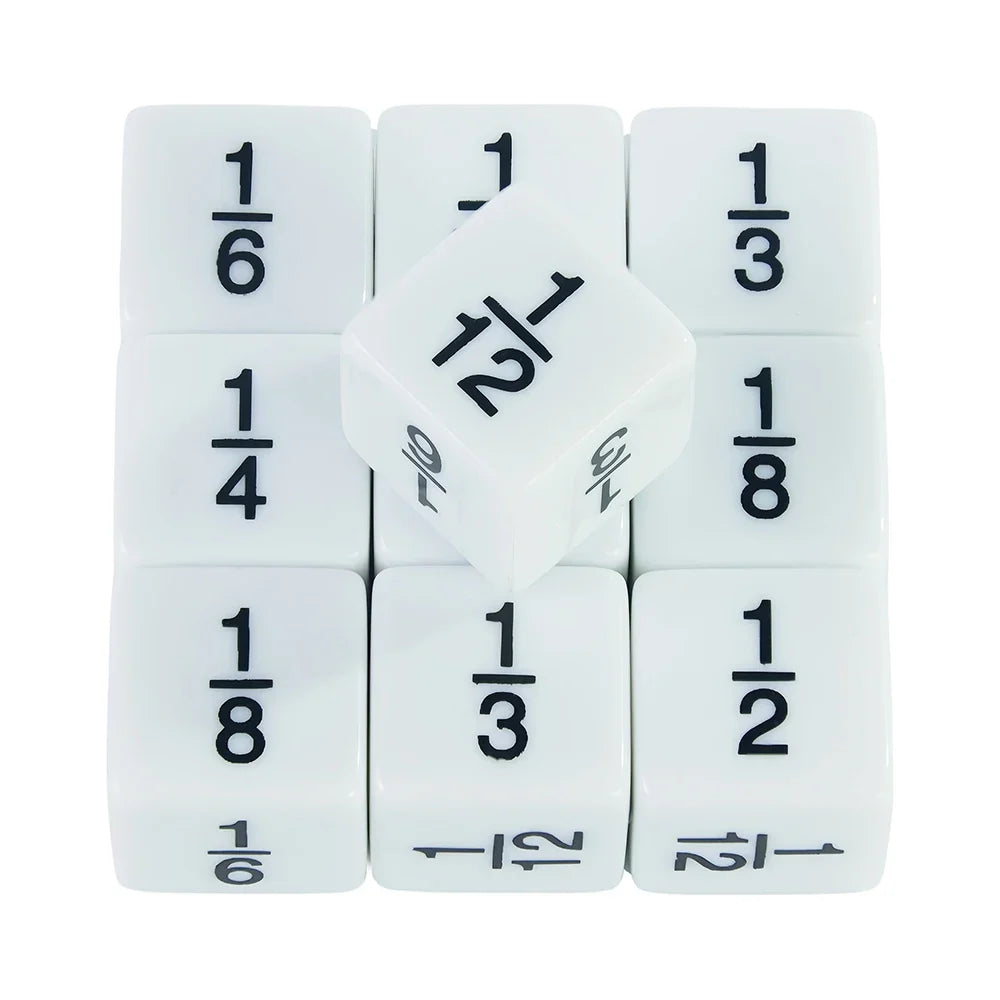 10pcs D6 Dice Counter Set - +1/+1 & -1/-1 Six Sided Dice for Math Teaching, Kids Arithmetic Toys and Card Game Accessories
