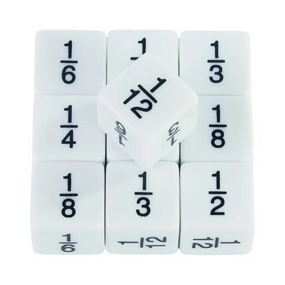 10pcs D6 Dice Counter Set - +1/+1 & -1/-1 Six Sided Dice for Math Teaching, Kids Arithmetic Toys and Card Game Accessories