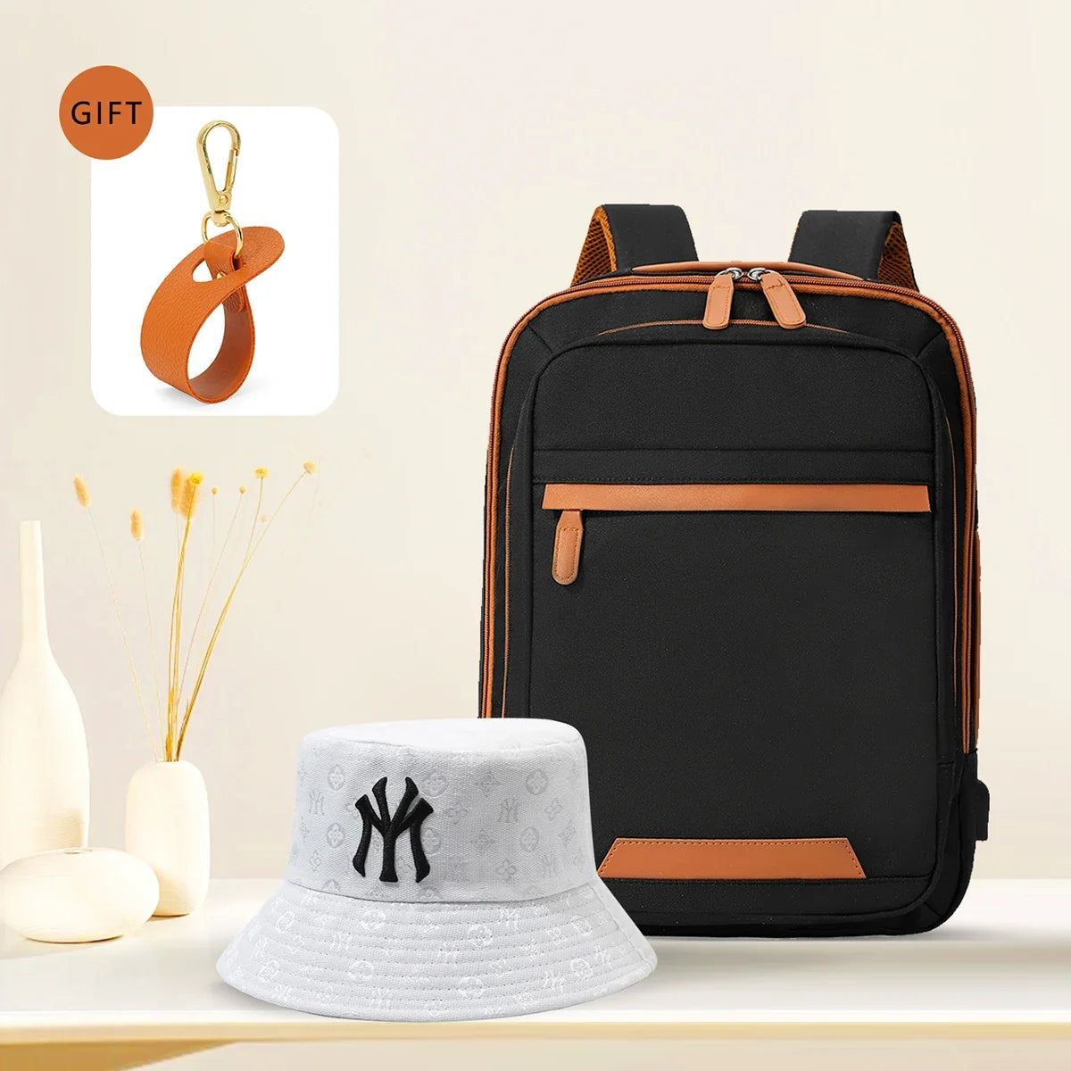 USB Rechargeable Laptop Backpack - Waterproof Large Capacity Unisex School & Travel Bag