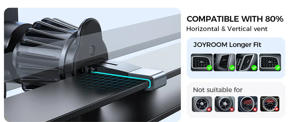 Joyroom Magnetic Car Phone Holder – Universal Strong Air Vent Mount for iPhone, Samsung, LG, Google Pixel