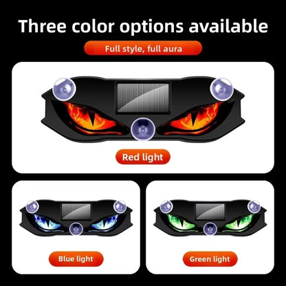 KEVANLY Solar Demon Eye Car Light - Dynamic Flashing Safety Warning & Vehicle Signal Light