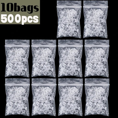 50–1000PCS Invisible Silicone Earring Backs – Soft Plastic Stud Pins for DIY Jewelry & Piercing Retainers