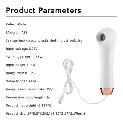 Wireless Dermatoscope Skin Analyzer — 1000X WiFi Magnifier for Scalp & Facial Skin Diagnostics