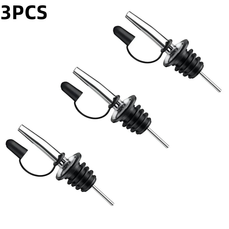 Wine Bottle Stopper & Pourer - Leak-Proof Liquor Dispenser, Sauce Nozzle & Bottle Cap Tool