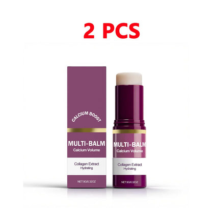 Calcium Volume Multi Balm Stick - Collagen Infused Hydrating Firming Anti-Wrinkle Pre-Makeup Moisturizer
