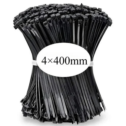 100Pcs Nylon Cable Ties - Self Locking Adjustable Wire Zip Straps for Home Office Cable Management