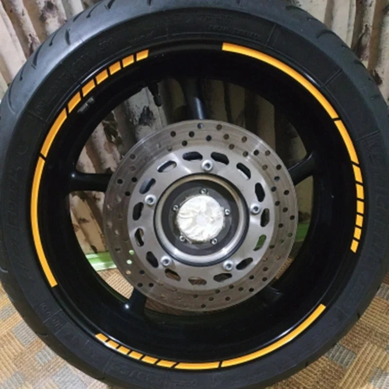 1 Set Reflective Motocross Bike Wheel Stickers: 5 Colors, 17/18 Inch Reflective Rim Tape - Car Styling Strips and Decals