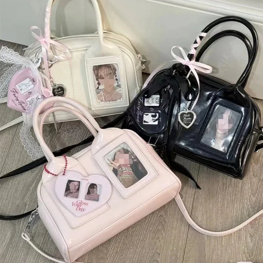 2025 Y2K Harajuku Shoulder Bag - Style Transparent Ita Crossbody Handbag for Women Japanese Fashion Trend Purse