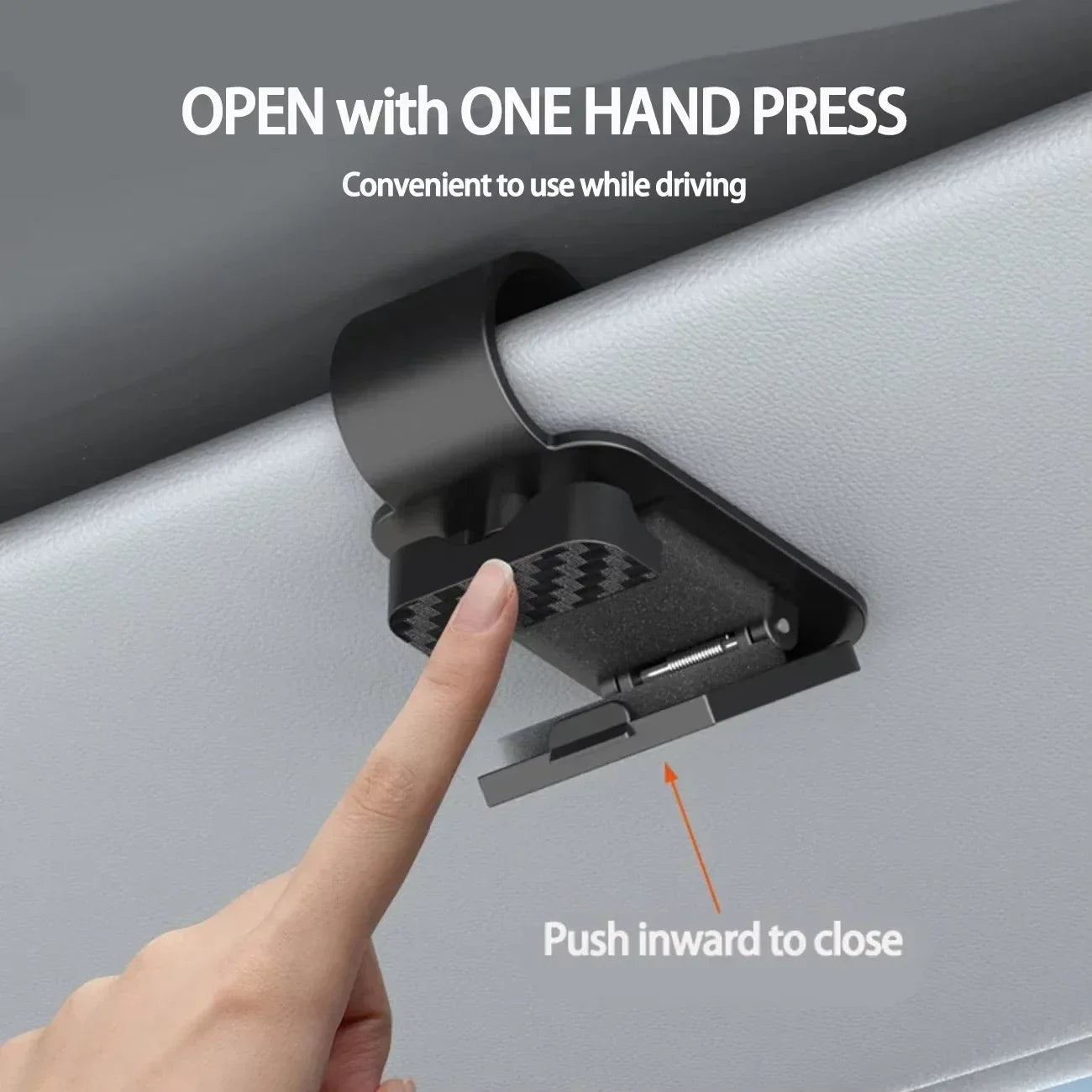 Car Sun Visor Sunglasses Holder - Stable Eyeglass Clip with Card & Ticket Storage Organizer