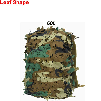 3D Camo Backpack Cover - Laser Cut Camouflage Hunting Bag Cover for 60L/80L Packs, Paintball & Outdoor Gear