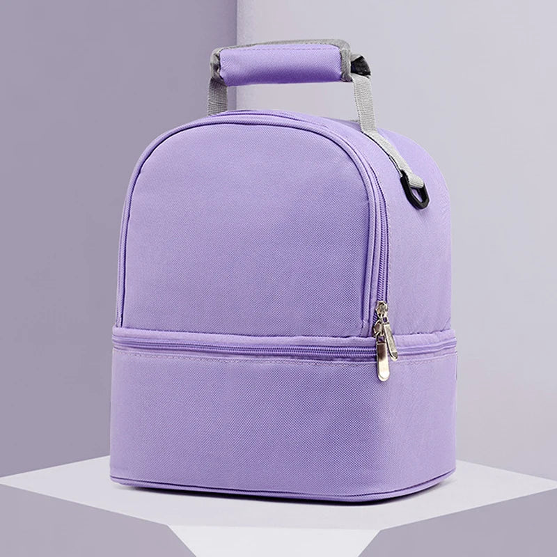 Insulated Double-Layer Mommy Bag — Large Capacity Travel & Picnic Baby Food Handbag