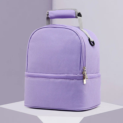 Insulated Double-Layer Mommy Bag — Large Capacity Travel & Picnic Baby Food Handbag