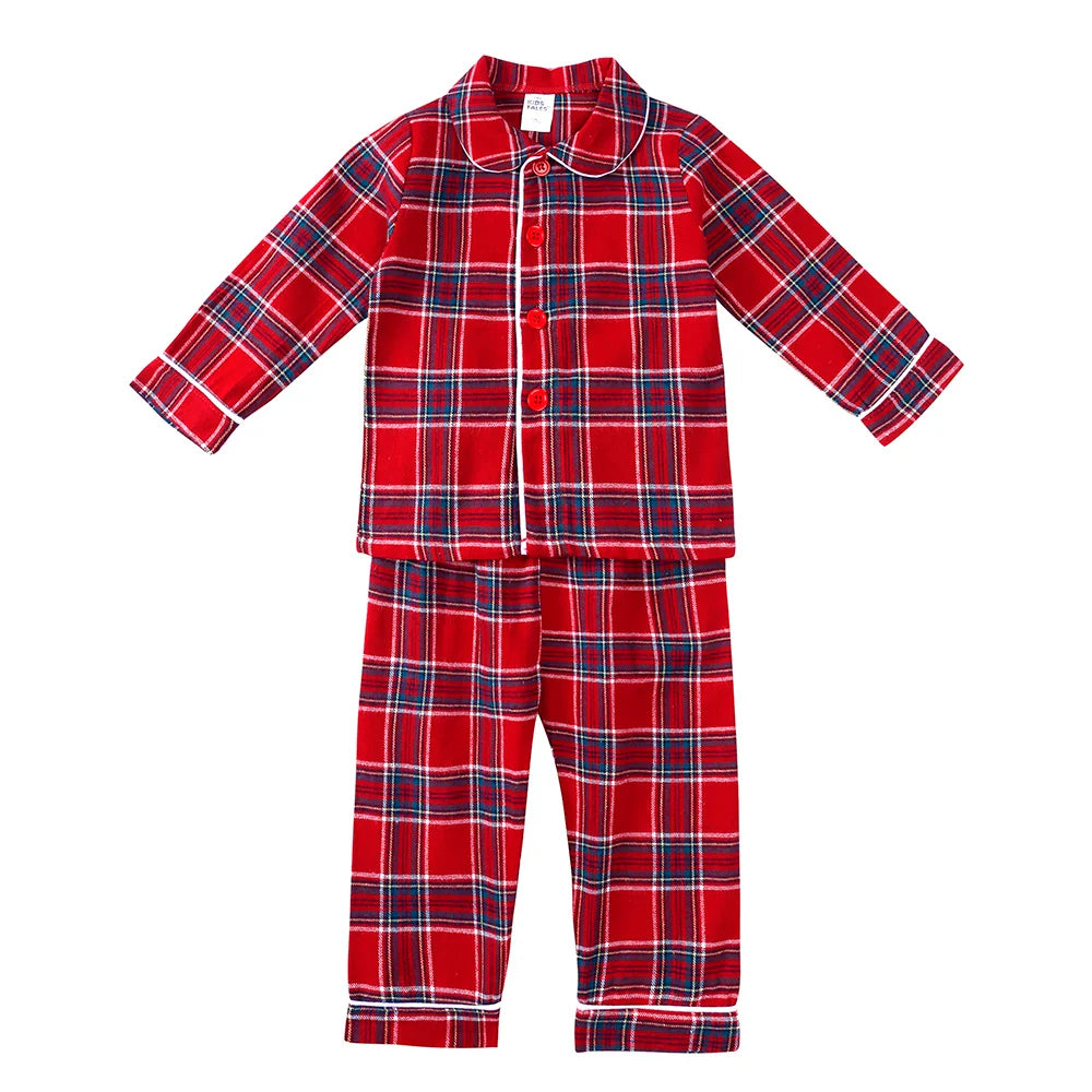2025 Kids Christmas Pajama Set – Velvet Loungewear Long Sleeve Sleepwear for Boys & Girls