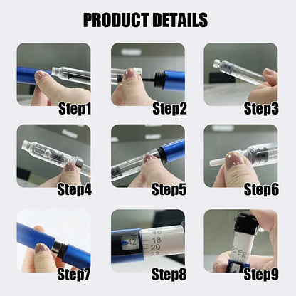 Magic Pen Tattoo & Insulin Pen Cartridges — 10pcs 3ml Empty Cassette Bottles for Lilly Injection
