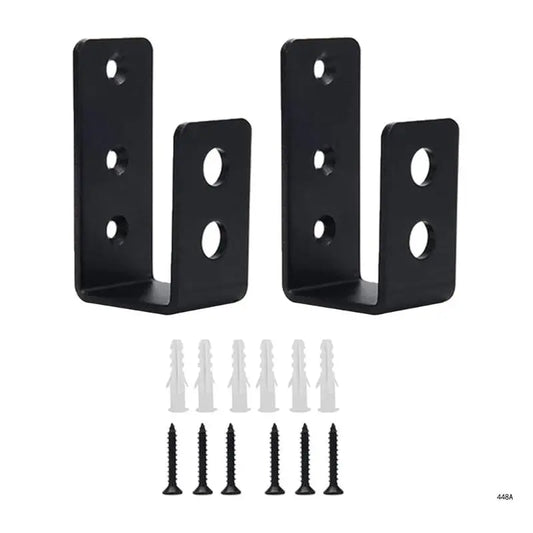 Door Barricade Security Clamps - U-Shaped Door Lock Brackets Set for Home, Barn, Shed, Garage & Gate Protection