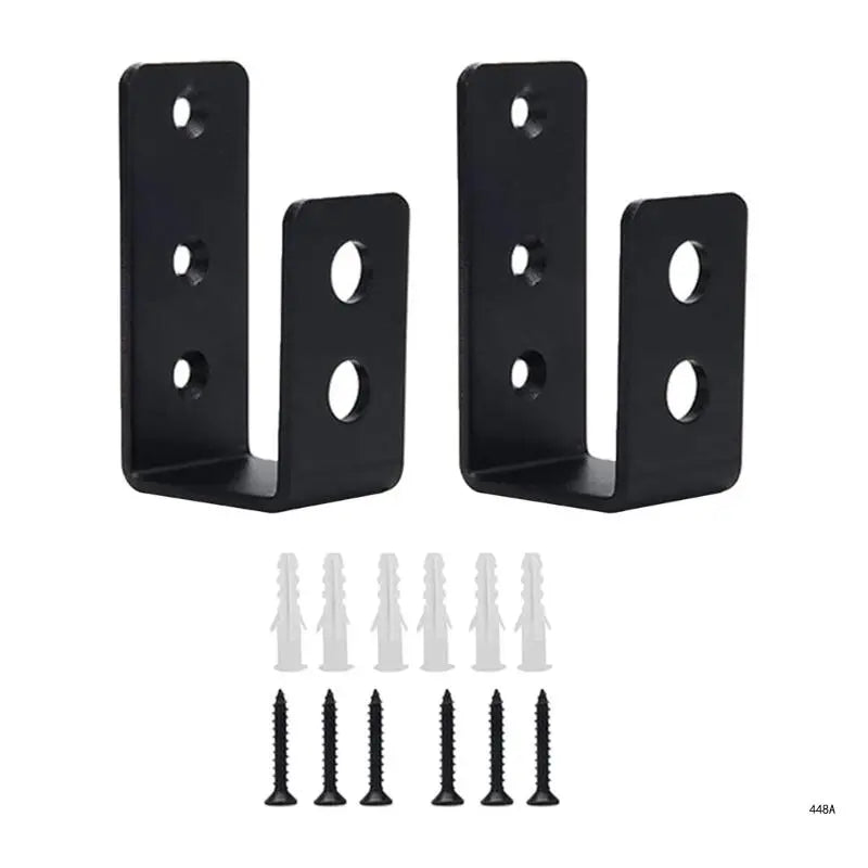 Door Security Barricade Brackets - U-Shaped Locking Clamps for Home Barn Shed Garage Gate Safety Support