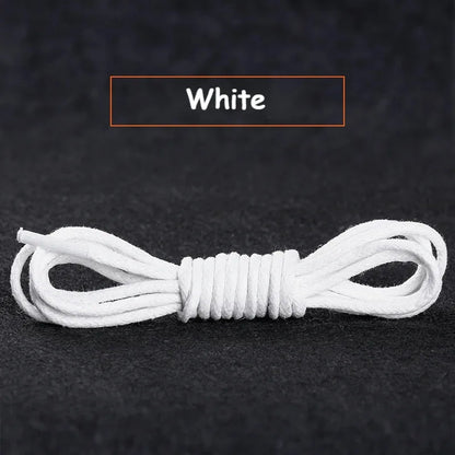 Cotton Waxed Shoe Laces - Round Leather Style Waterproof Replacement Laces for Oxford Shoes & Boots