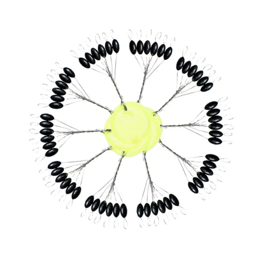 60pcs Fishing Rod Resistance Space Beans | Rubber Vertical Beans for Carp Fishing | Tackle Accessories, Line Protection