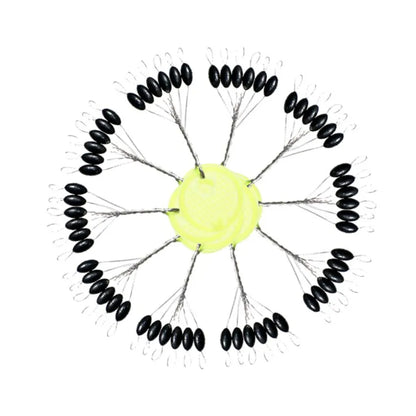60pcs Fishing Rod Resistance Space Beans | Rubber Vertical Beans for Carp Fishing | Tackle Accessories, Line Protection