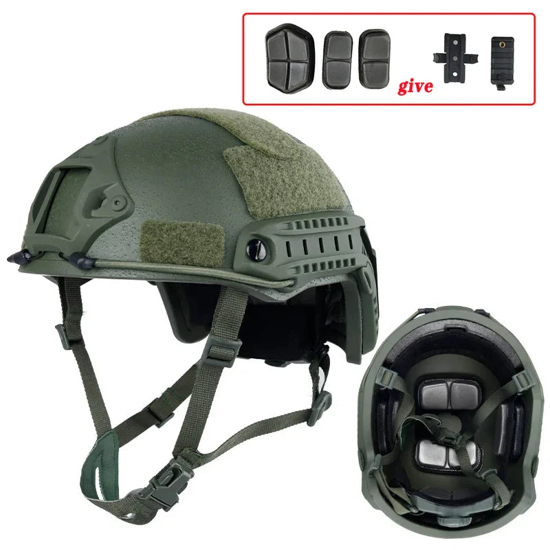 FAST Tactical Kevlar Helmet – High-Quality Suspended Pad Helmet for Outdoor, Hunting & Military Use