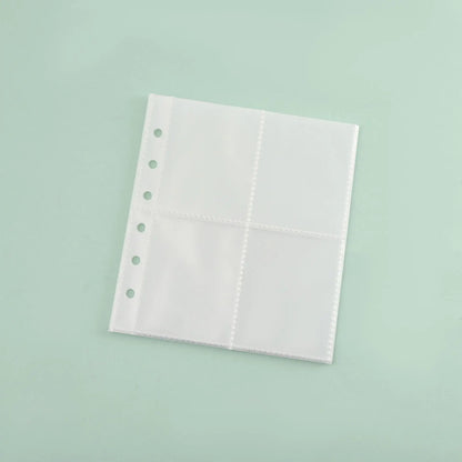 A5/A6/A7 Transparent File Holder Set – 10pcs 6-Hole Loose Leaf PVC Binder for DIY Document Storage
