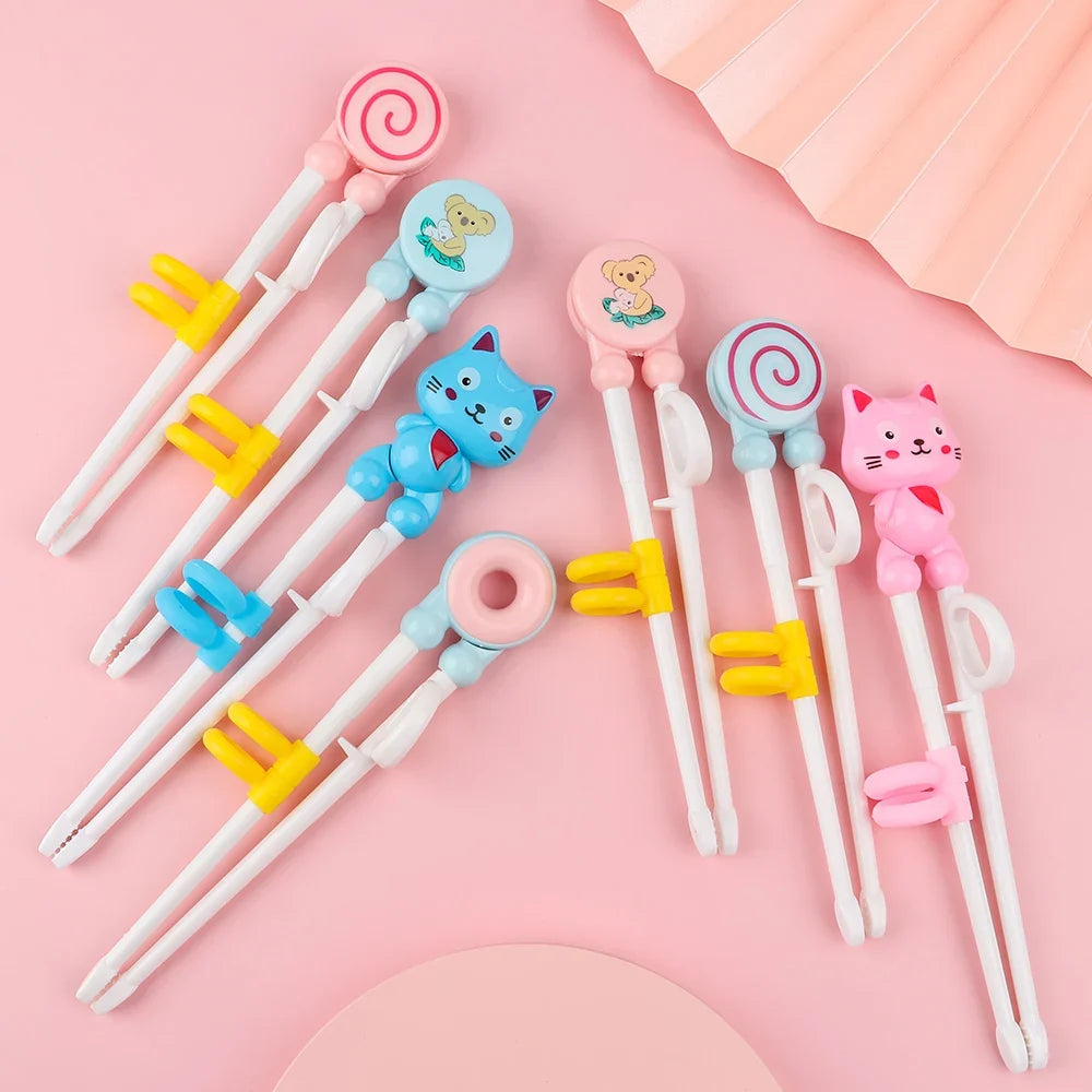 Cartoon Kids Training Chopsticks - Cute Plastic Learning Chopsticks for Correct Eating Practice