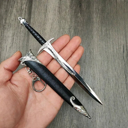Glamdring Aragorn Anduril Sword Keychain – 22CM Metal Katana Samurai Ornament Middle-Earth Elves Collectible Gift Toy
