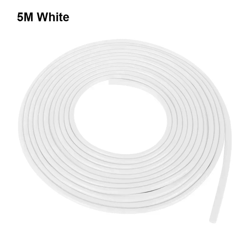 5M Car Door Edge Protector Strip - U Type Rubber Trim Moulding Guard with Adhesive Sealing Tape for Anti-Scratch Vehicle Protection