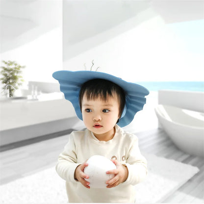 Baby Shower Hair Wash Cap - Adjustable Soft Ear Protection Hat for Kids Bath Time