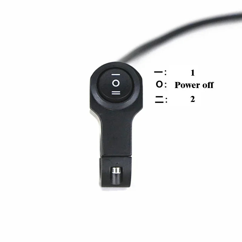 22cm Aluminum Alloy Motorcycle Handlebar Switch - 3 Position Waterproof 12V Fog Light Spotlight Control Retro Accessory
