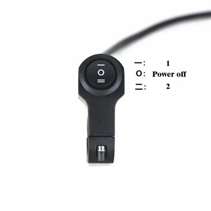 22cm Aluminum Alloy Motorcycle Handlebar Switch - 3 Position Waterproof 12V Fog Light Spotlight Control Retro Accessory